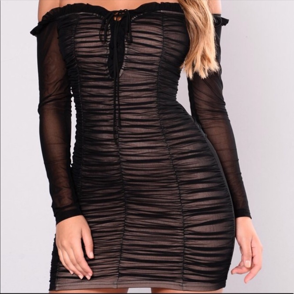 Brand new with tag mesh black dress